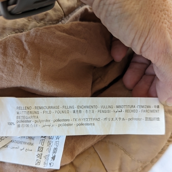 Zara Unisex  Kids Tan Quilted Puffy Stitched Bucket Hat - Picture 2 of 12